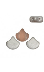 Ginko Leaf Beads 7.5x7.5mm Backlit matte sesame seed